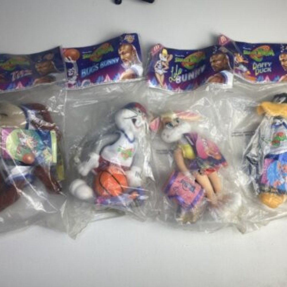 Looney Tunes SpaceJam McDonald's Original Collectible Vintage 1996 Plush Bundle